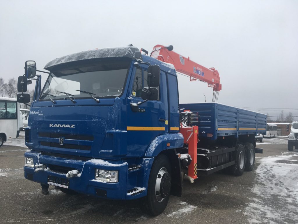 Кран манипулятор КамАЗ 65117 с КМУ